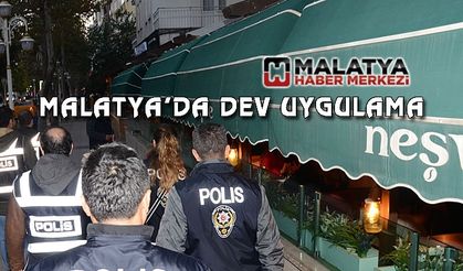 Malatya'da 788 polisle dev uygulama