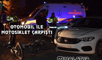 Malatya'da otomobil ile motosiklet çarpıştı: 1 yaralı