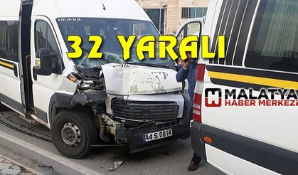 Malatya'da zincirleme trafik kazası: 32 yaralı