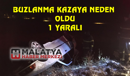 Buzlanma kazaya neden oldu: 1 yaralı