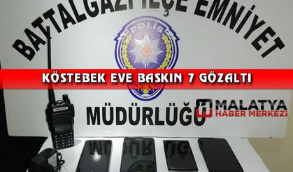 Gizli kaçış noktaları bulunan eve operasyon: 7 gözaltı