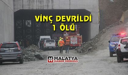 Kömürhan köprüsünde vincin devrilmesi sonucu 1 işçi hayatını kaybetti.