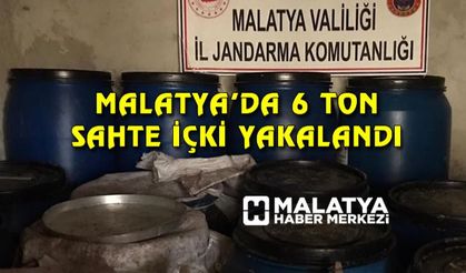 Malatya'da 6 ton sahte içki ele geçirildi