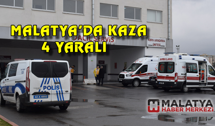 Malatya'da iki otomobil çarpıştı: 4 yaralı