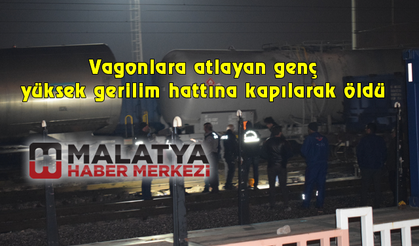 Vagonların üstünden atlayan genç yüksek gerilim hattına kapılarak öldü