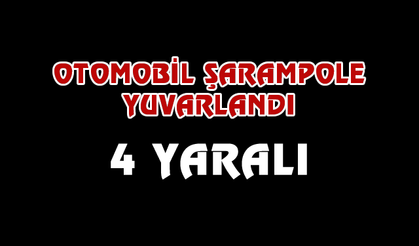 Kontrolden çıkan otomobil şarampole yuvarlandı: 4 yaralı