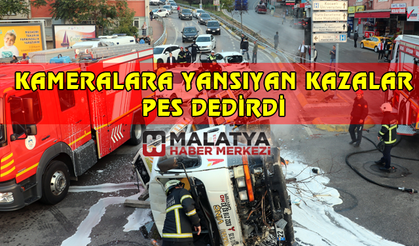 Mobese kameralarına yansıyan kazalar, 'bu kadar da olmaz' dedirtti