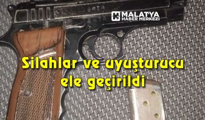 Silahlar ve uyuşturucu ele geçirildi