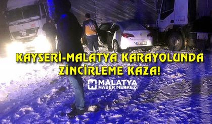 Kayseri - Malatya karayolunda zincirleme kaza