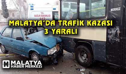 Malatya'da trafik kazası: 3 yaralı