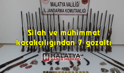 Silah ve mühimmat kaçakçılığından 7 gözaltı