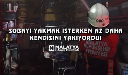 Sobayı yakmak isterken yaralandı