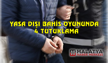 Yasa dışı bahis oyunundan 4 tutuklama