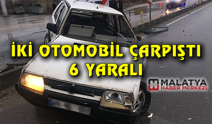 İki otomobil çarpıştı