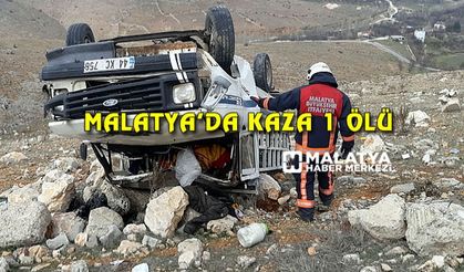 Malatya'da kamyon şarampole devrildi: 1 ölü