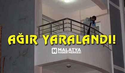 Malatya'da balkondan düşen şahıs ağır yaralandı