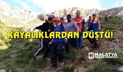 Kayalıklardan düşen vatandaş için ekipler seferber oldu