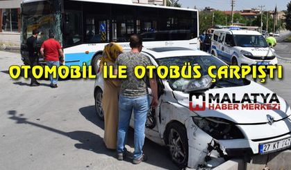 Malatya'da otobüs ile otomobil çarpıştı: 2 yaralı