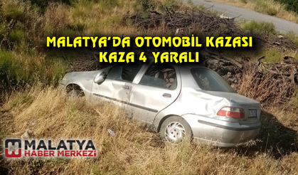 Malatya'da otomobil takla attı: 4 yaralı