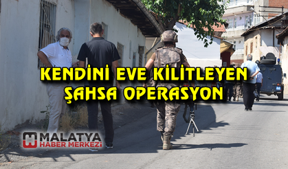 Kendini eve kilitleyen silahlı şahsa droneli operasyon