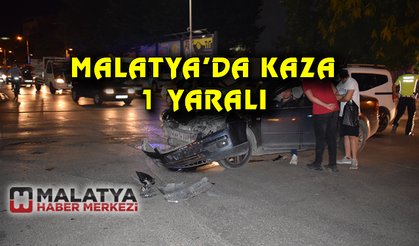 Malatya'da trafik kazası : 1 yaralı