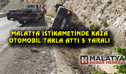 Otomobil takla attı: 5 yaralı