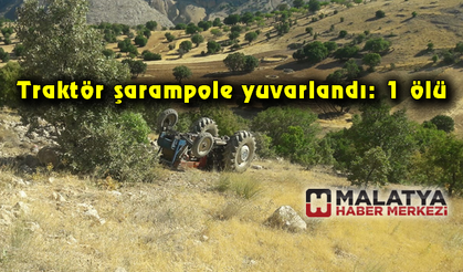 Traktör şarampole yuvarlandı: 1 ölü