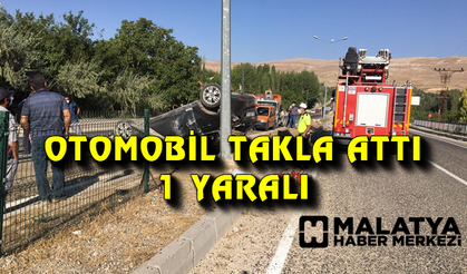 Otomobil takla attı: 1 yaralı