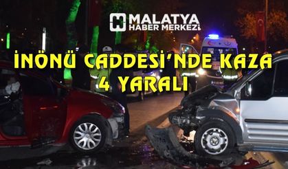 Malatya'da 3 aracın karıştığı kazada 4 kişi yaralandı