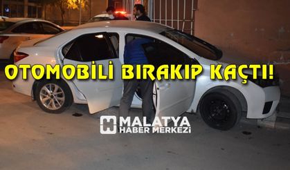 Polisin dur ihtarına uymayan sürücü otomobili bırakıp kaçtı