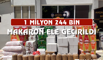 Malatya’da 1 milyon 244 bin makaron ele geçirildi