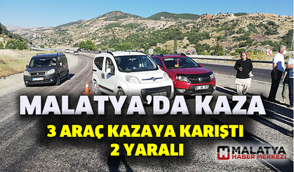 Üç otomobilin karıştığı kazada 2 kişi yaralandı