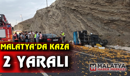 Malatya'da otomobil ile çapa motoru çarpıştı: 2 yaralı