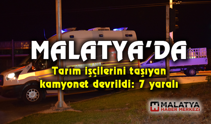 Tarım işçilerini taşıyan kamyonet devrildi: 7 yaralı