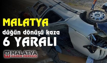 Düğün dönüşü kaza 6 yaralı