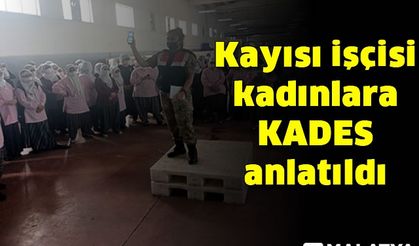 Kayısı işçisi kadınlara KADES anlatıldı