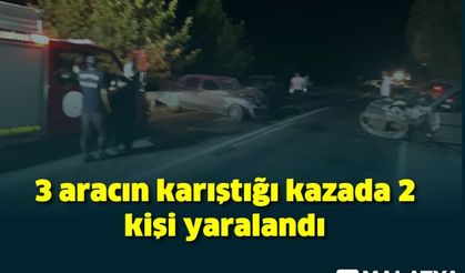 3 aracın karıştığı kazada 2 kişi yaralandı