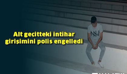 Alt geçitteki intihar girişimini polis engelledi