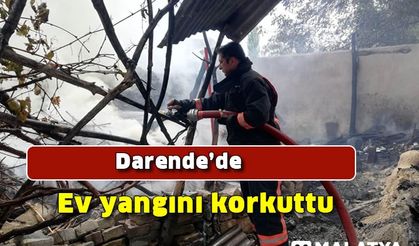 Darende'de ev yangını korkuttu