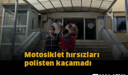 Motosiklet hırsızları polisten kaçamadı