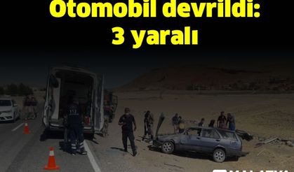 Otomobil devrildi: 3 yaralı