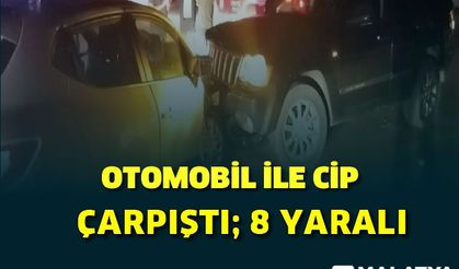 Otomobil ile cip çarpıştı: 8 yaralı