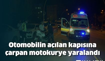 Otomobilin açılan kapısına çarpan motokurye yaralandı