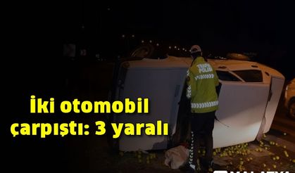 Malatya'da iki otomobil çarpıştı: 3 yaralı