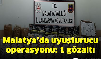 Malatya'da uyuşturucu operasyonu: 1 gözaltı