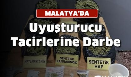 Malatya'da uyuşturucu tacirlerine darbe