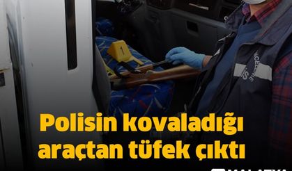 Polisin kovaladığı araçtan tüfek çıktı