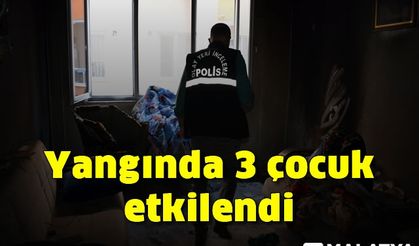 Battalgazi'de çıkan ev yangınında 3 çocuk yaralandı