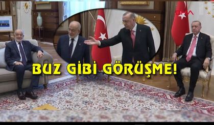 Erdoğan ile Karamollaoğlu arasında buz gibi görüşme