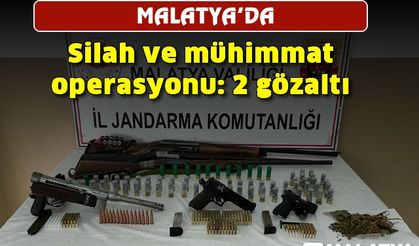 Malatya’da silah ve mühimmat operasyonu: 2 gözaltı